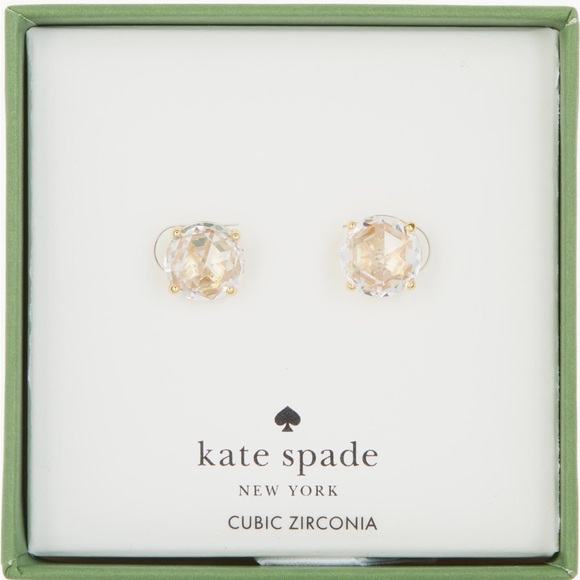 NWT Kate Spade New York Round CZ Studs - Picture 2 of 4
